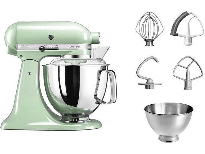 KITCHENAID Küchenmaschine 5KSM175PSEPT PISTAZIE , grün (pistazie), B:24cm H:36cm T:37cm, Küchenmaschinen, mit Zubehör im Wert von ca. 112,-€ UVP, Küchenmaschine