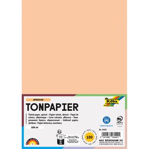 Folia Tonpapier 6442, A4, aprikose, 130g/m², 100 Blatt