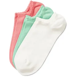3 Paar Sneakersocken mit Ajour-Muster - Damen - Gr. 35-38 - creme