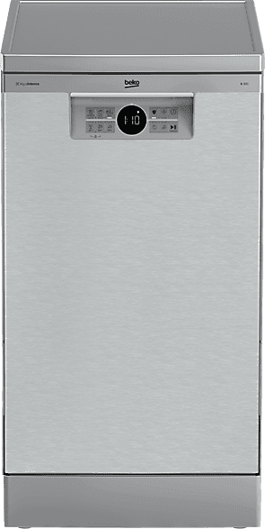 Lavavajillas - Beko BDFS26020XQ, 10 Servicios, 6 Programas, 45 cm, AquaIntense, Motor ProSmart, Inox