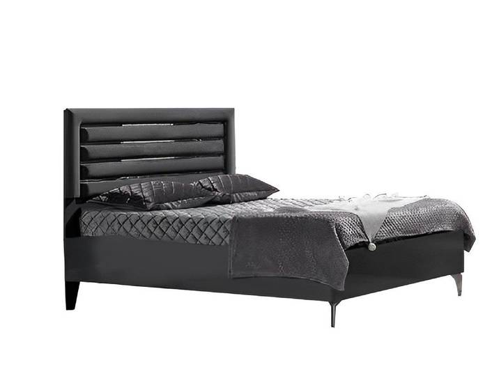 JVmoebel Polsterbett Modernes Doppelbett in Schwarz mit hochwertiger Polsterung, Made in Europe