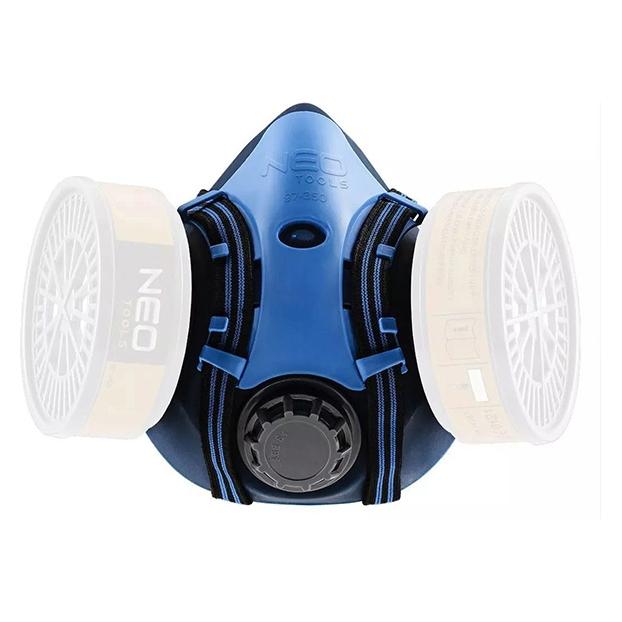 Neo Silikon-Halbmaske mit Platz für zwei Absorber (ohne Absorber) (97-350)