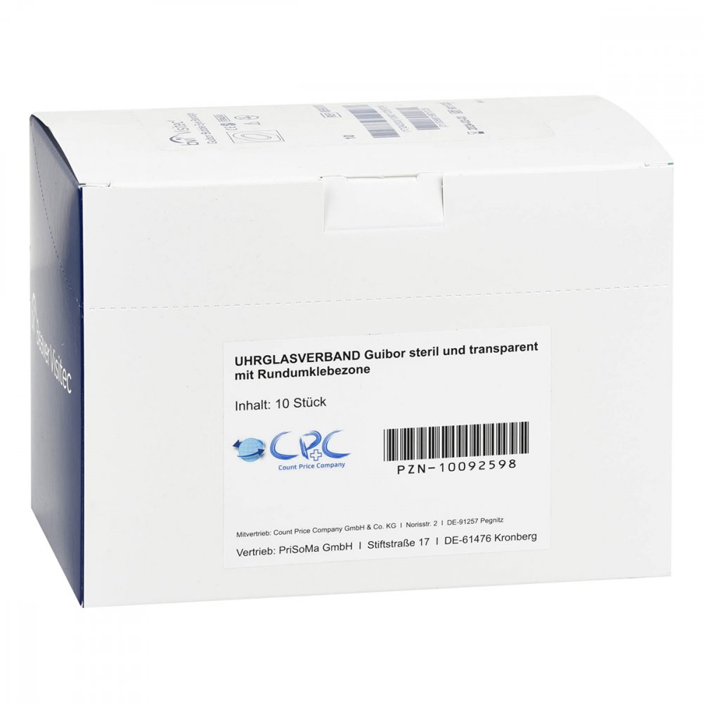 C P C medical GmbH & Co. KG Uhrglasverband steril transparent mit Rundumklebe. 10092598