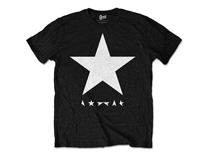 T-Shirt # M Black Unisex # Blackstar (White Star On Black)