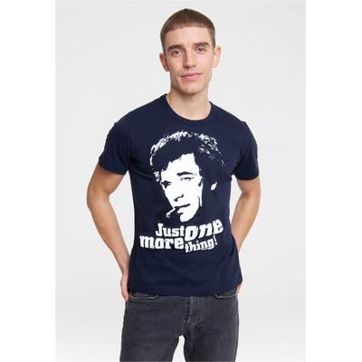 T-Shirt LOGOSHIRT "Columbo - Just One More Thing", Herren, Gr. 4XL, blau (dunkelblau), 100% Baumwolle, bedruckt, normal, Rundhals, Shirts T-Shirt, mit coolem Frontprint