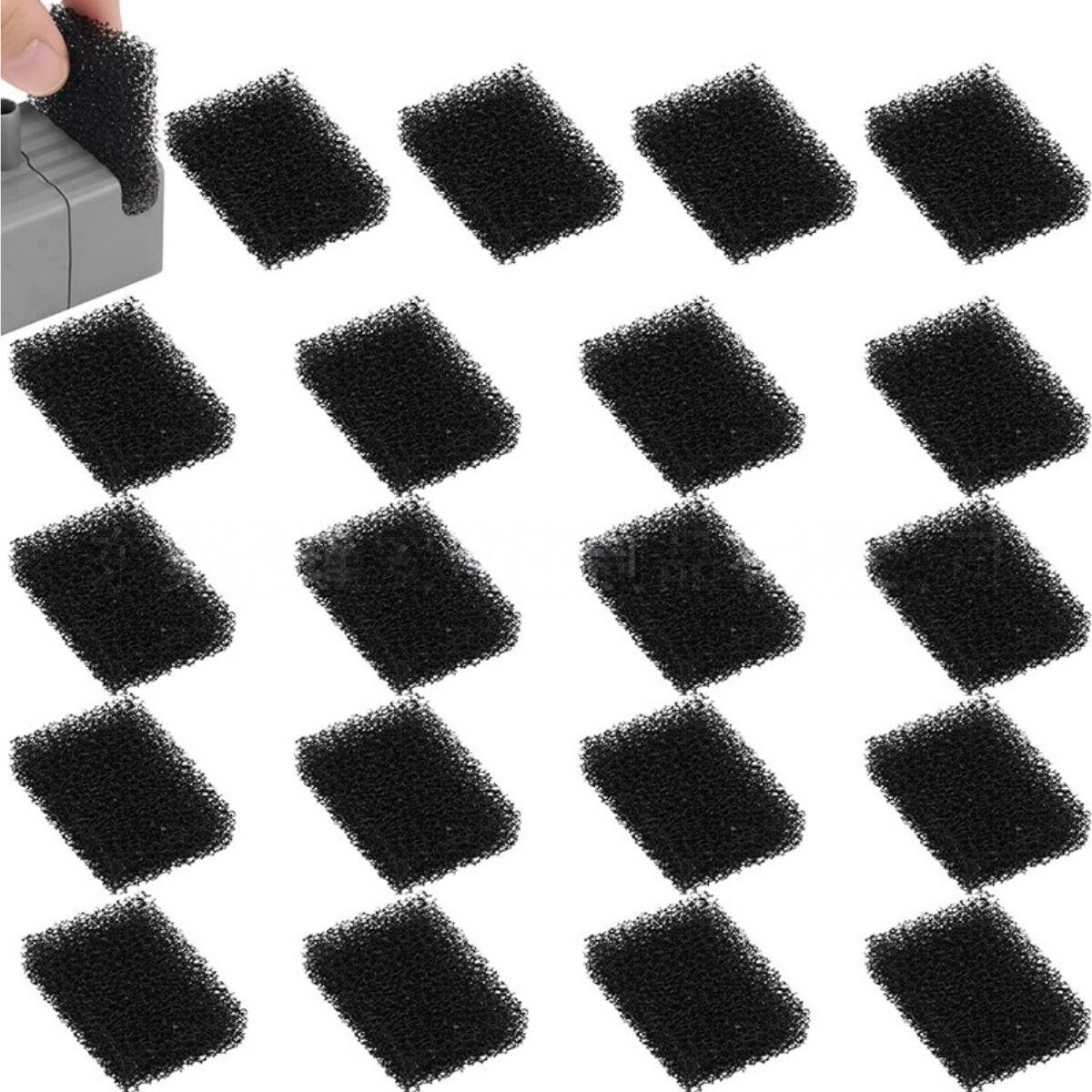 INF Ersatz-Schwammfilter für Trinkbrunnen 40x30x10mm, waschbarer hochdichter Schaum, 20er-Pack, kompatibel mit PETKIT Eversweet