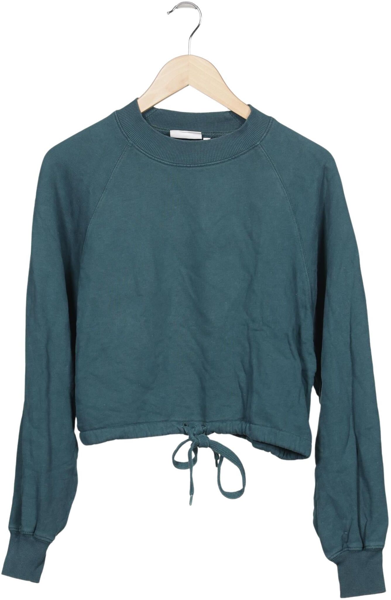 Weekday Damen Sweater, Türkis, Gr. XS, Baumwolle - Second Hand