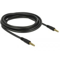 Klinkenkabel 3,5mm 5Pin (Stecker) > 3,5mm 5Pin (Stecker) schwarz, 3 Meter