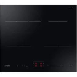 Samsung 60 cm Induktions-Kochfeld, Rahmenlos, WiFi Steuerung, Sensortasten mit Slider und direkter Bedienung, Schwarzes Glas, NZ64B4016FK/U1