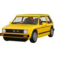 Volkswagen Golf GTI (1976-1983), Konstruktionsspielzeug gelb, Maßstab 1:35