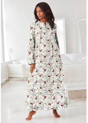 Plus Size Women's Long Flannel Nightgown by Only Necessities in Classic Red Cardinals (Size 2X)
