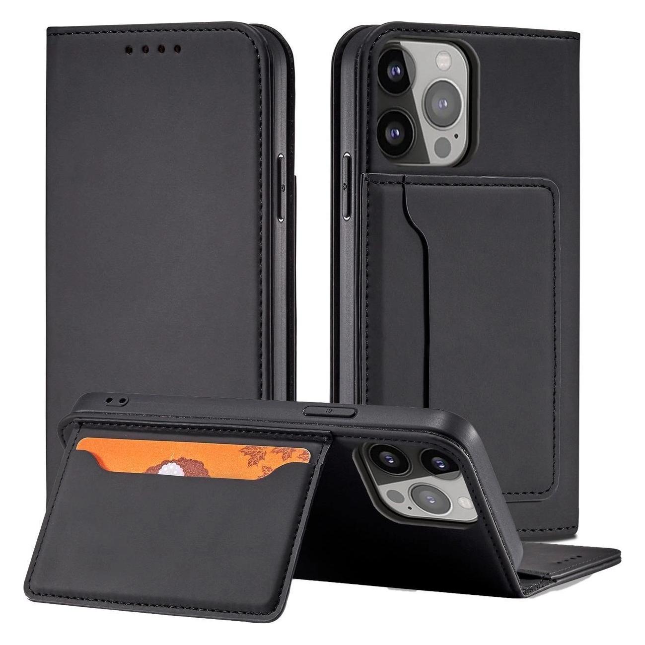 Hurtel Magnetkartenetui für Samsung Galaxy S23+ Flip Cover Wallet Stand schwarz (Samsung Galaxy S23+) (1404978613)