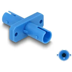 DELOCK LWL Kupplung ST Simplex Buchse zu ST Bu blau