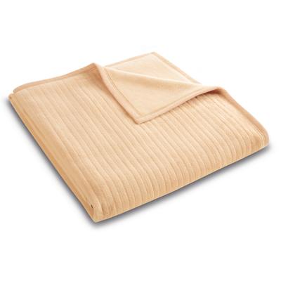 Wohndecke BIEDERLACK "Feel Cord", beige (feel sand), B:220cm L:240cm, Baumwolle, Polyacryl, Polyester, Wohndecken, Wohndecke, mit schöner Hoch-Tief-Struktur