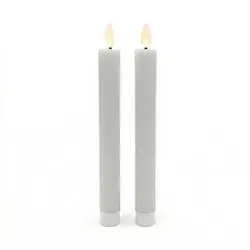 Relaxdays LED Stabkerzen 2er Set Grau