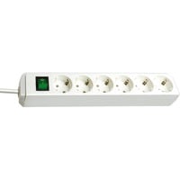 Eco-Line Steckdosenleiste 6-fach weiß, 3 Meter