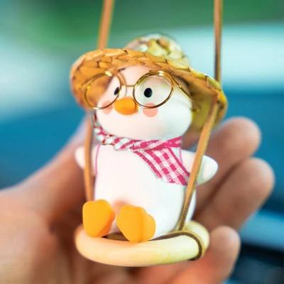 Uplift Picks Cute Swing Duck Car Hanging Ornament Rearview Mirror Decor a