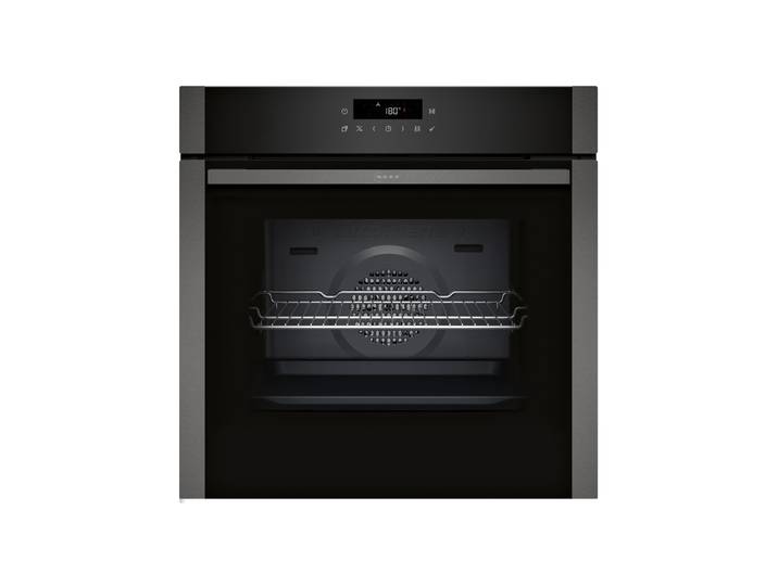 NEFF Pyrolyse Backofen B6ACJ7AG3 , Energieeffizienz: A+, grau, B:59,4cm H:59,5cm T:54,8cm, Backöfen, Hide Backofentür & knusper-gesunde Air Fry-Funktion, Pyrolyse Backofen