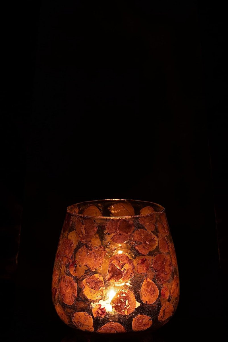 Windlicht Gerard Glas Amber - Groot formaat