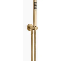 Dornbracht Schlauchbrausegarnitur mit integriertem Brausehalter, Durchfluss 15 l/min, 27802660-39, Farbe: Dark Brass gebürstet