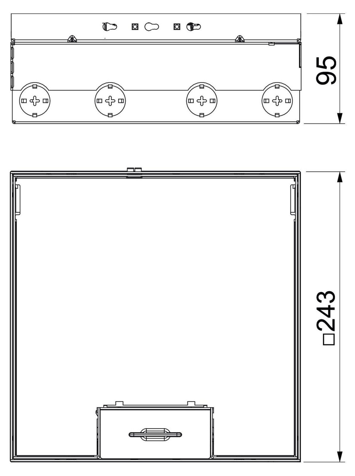 OBO Bettermann inbouwreservoir voor vloerverwarming, compleet, 2x2-voudig, met VDE-stopcontact, type UDHO (7427300)