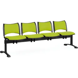 Gepolsterte Wartezimmerbank - Smart Biedrax LC9216z - Gestell schwarz