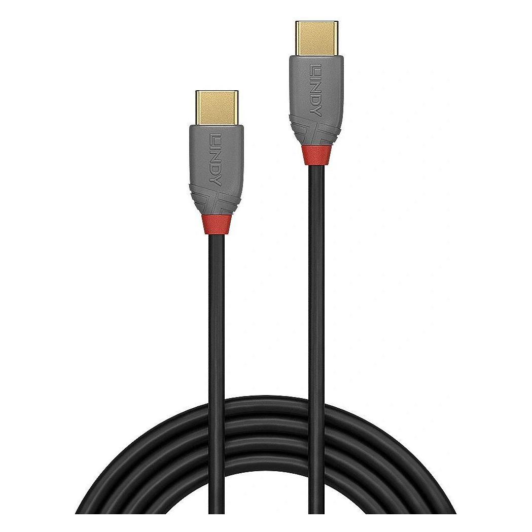 Lindy USB Typ C Anthra Line (1 m, USB 2.0, 60 W) (36871)