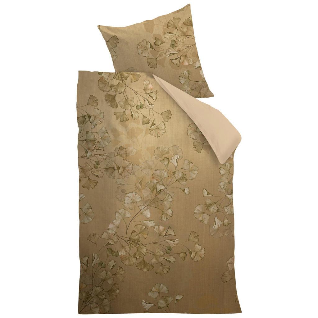 Novel Bettwäscheset , Goldfarben , Textil , 160x210 cm , Heimtextilien, Bettwäsche, Bettwäsche, Satin Bettwäsche
