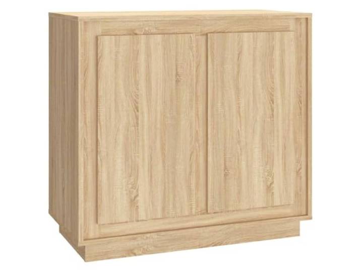 Kaorsrow Sideboard Sonoma-Eiche 80x34x75 cm Holzwerkstoff Kompakte Anrichte mit 4 Fächern und Türen für Wohnzimmer und Flur. Schützt Gegenstände vor Staub und schafft Ordnung.