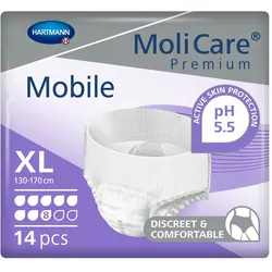 MoliCare Premium Mobile, 8 Tropfen, Gr.XL, Hüftumfang 130 - 170 cm 14 St