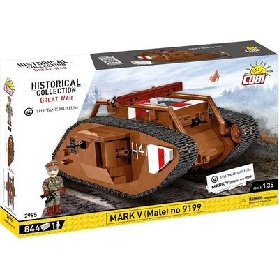 COBI Historical Collection 2995 - Mark V Male no 9199, Great War, Bausatz 1:35, 844+1 Klemmbausteine
