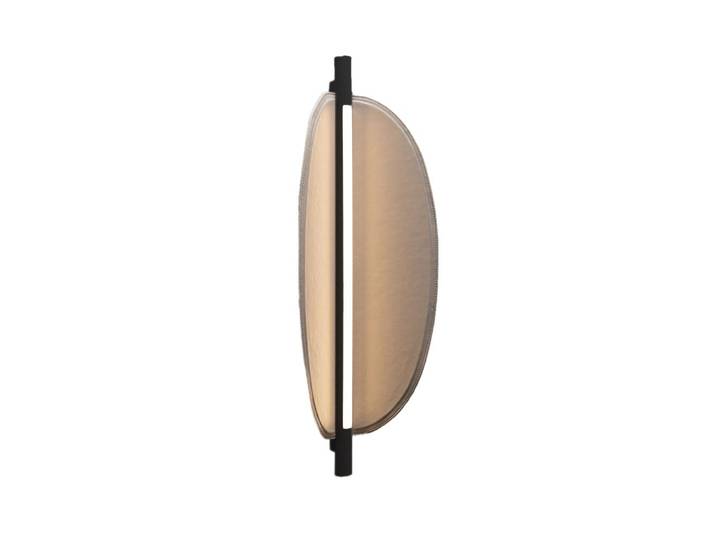 TOOY lampe murale applique THULA 562.41 (Cuir beige et noir sable - Cuir et aluminium)