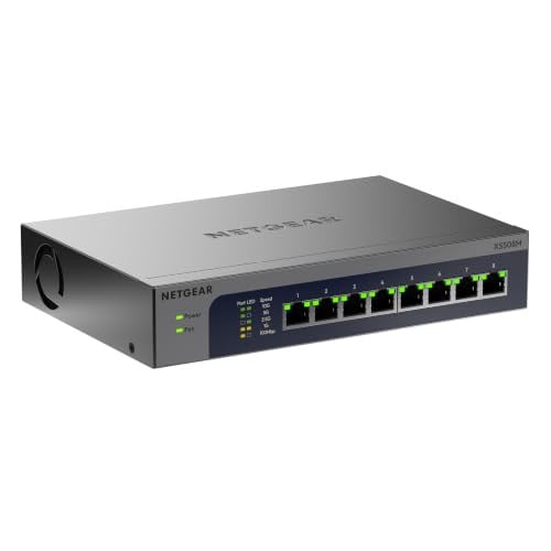 Netgear XS508M Unmanaged 8-Poorts 10Gb Multi-Gig Ethernet Netwerk Switch