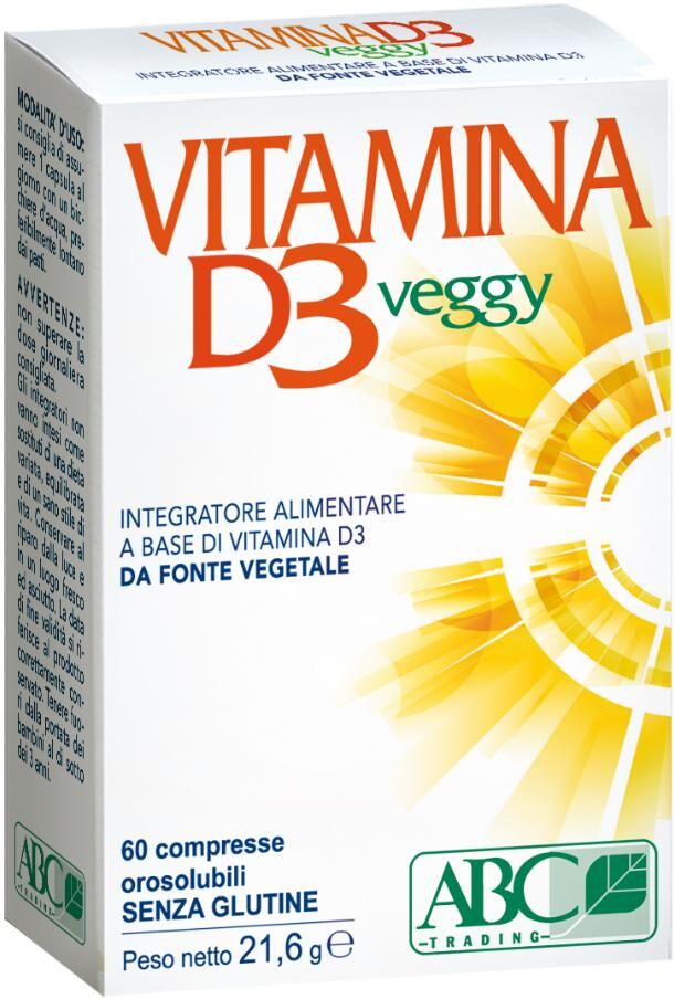 A.B.C. TRADING Srl Vitamina D3 Veggy 60 Compresse Orosolubili - Integratore Alimentare Vegetale