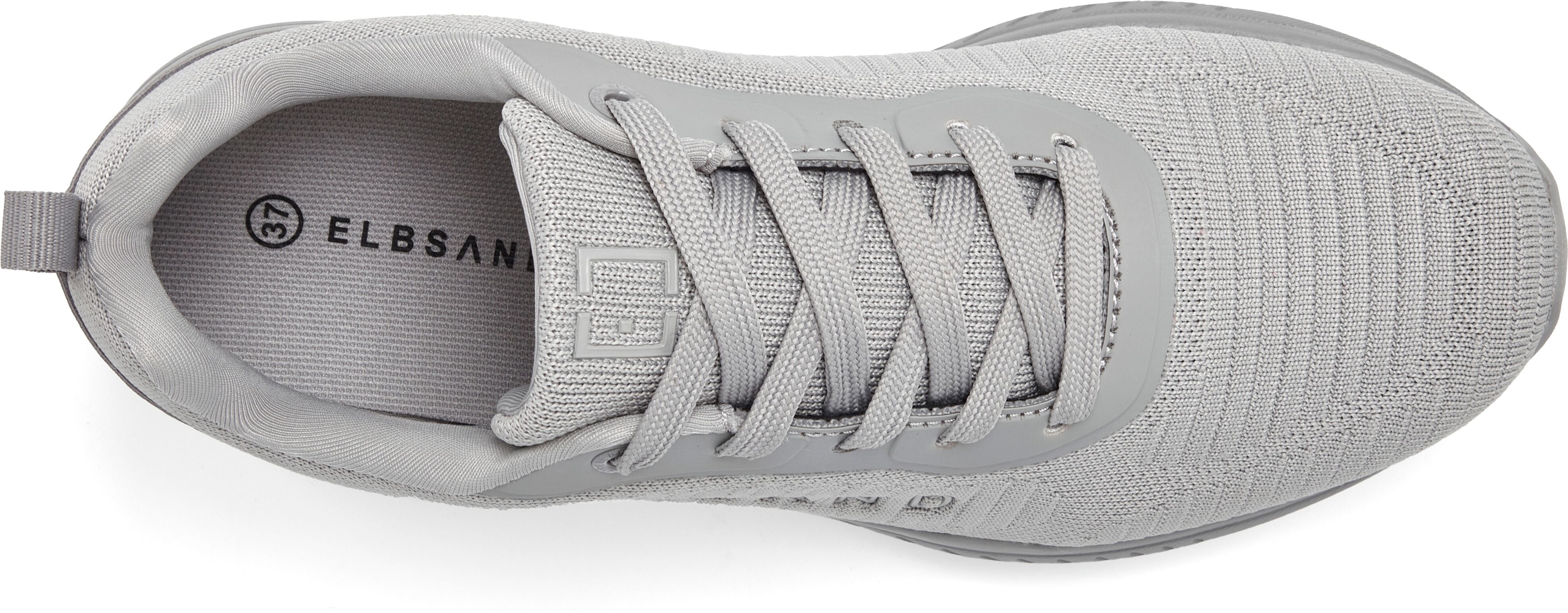 Sneaker ELBSAND "Freizeitschuh, Halbschuh, Schnürhalbschuh, Turnschuh, Schnürschuh", Damen, Gr. 39, grau, Obermaterial: 75% Textilmaterial, 25% Lederimitat. Decksohle: 100% Textilmaterial. Futter: 100% Textilmaterial. Laufsohle: 100% Synthetik, unifarben,