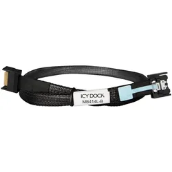 Icydock ICY DOCK Kabel MCIO 4i SFF-TA-1016 zu MCIO 4i SFF-TA-1016,black, 0,5m (50 cm), Interne Kabel (PC)