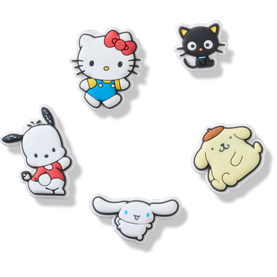 Schuhanstecker CROCS "Jibbitz "Hello Kitty Friends", Damen, bunt (multi), PVC, Schuhzubehör Schuhanstecker, Hello Kitty Figuren
