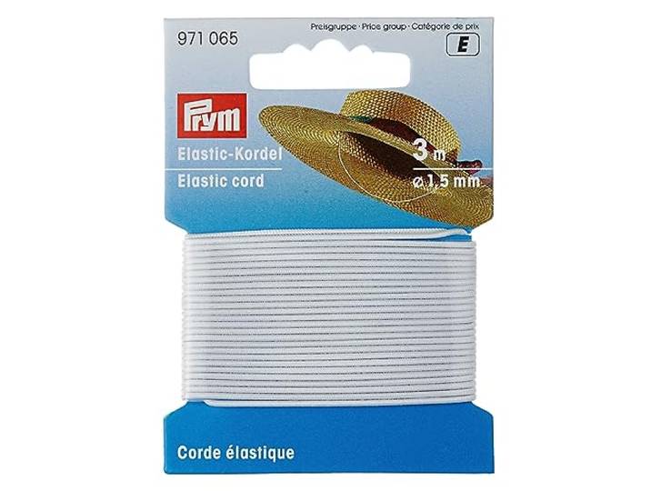 Prym - Prym Wit (1.5mm) Elastiek Koord - 1x3m