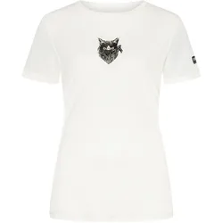 Super Natural, Damen, Funktionsshirt, Bandito Cat Mesh (XL), Weiss, Schwarz, XL