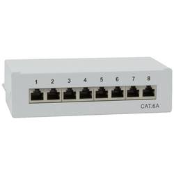 LogiLink NP0018 8 Port Patch-Panel CAT 6a 1 HE Mehrfarbig