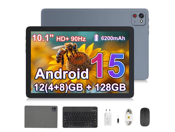 Tablette Cubot TAB 65, 12 Go (4+8) de RAM, 128 Go de ROM, Android 15, 6200 mAh, 10,1 pouces HD+ 90 Hz, 13 MP, Octa-Core, OTG, BT5.0, GPS