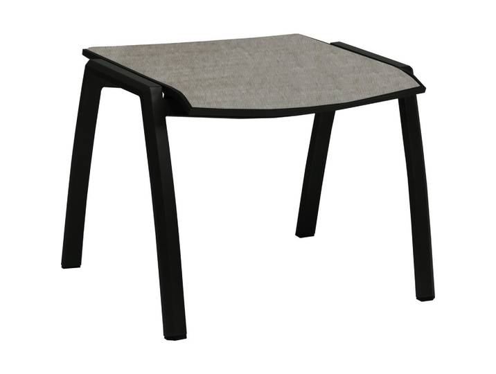 Stern Gartenhocker, Grau, Schwarz, Metall, rechteckig, 58x44x49 cm, Gartenmöbel, Gartensessel, Gartenhocker