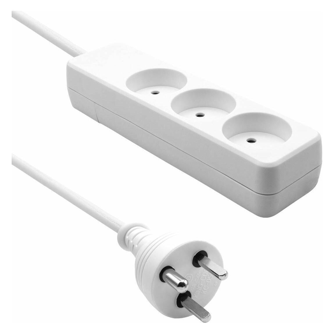 ProXtend Danish Power Strip 3-way 5M IT White (3x, Typ 13, 5 m) (K3-KIT05W)
