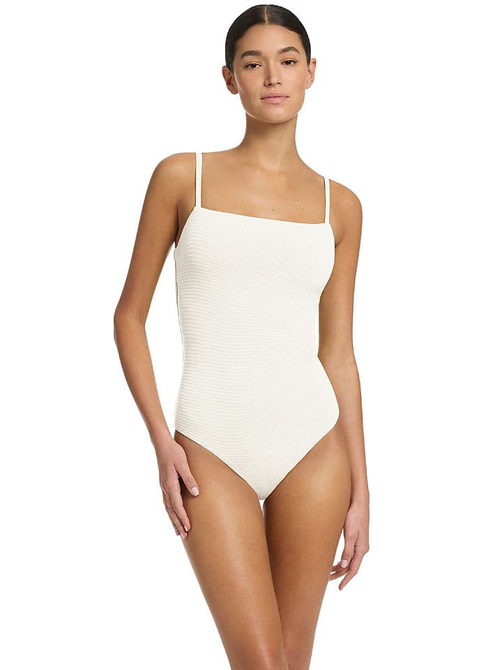 Jets Badeanzug in Creme - XL