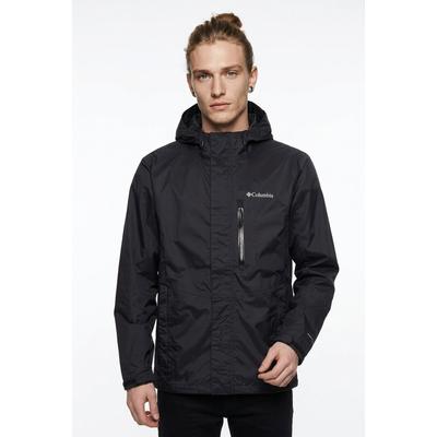 Regenjacke COLUMBIA "Pouring Adventure III Jacket", Herren, Gr. S, schwarz, Obermaterial: 100% Polyamid. Futter: 100% Polyester, normal, Jacken Regenjacke, wasserdicht, winddicht, atmungsaktiv