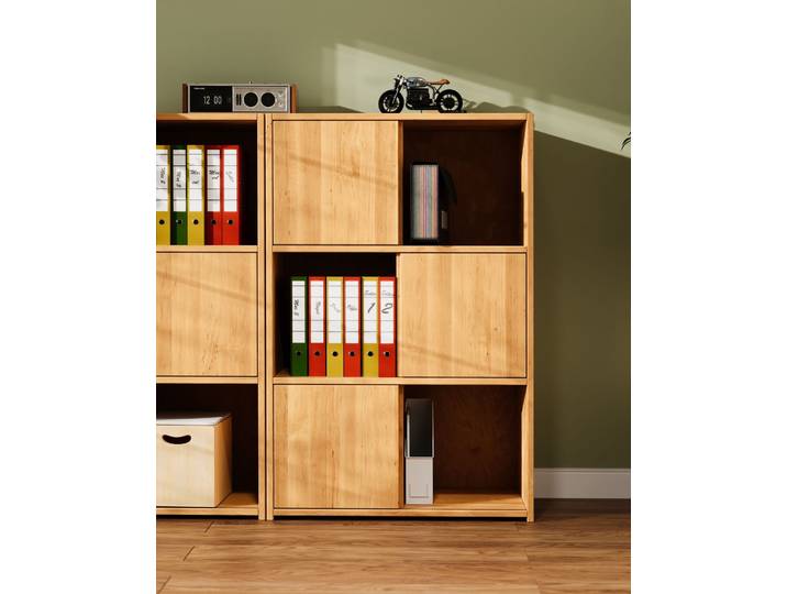 Naturwohnen Büroschrank Massivholz Erle bioola® nature 800x350x1220mm Natur
