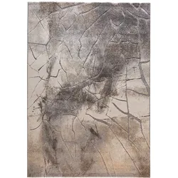 Designteppich Stone 133 x 200 cm Polypropylen Grau 190