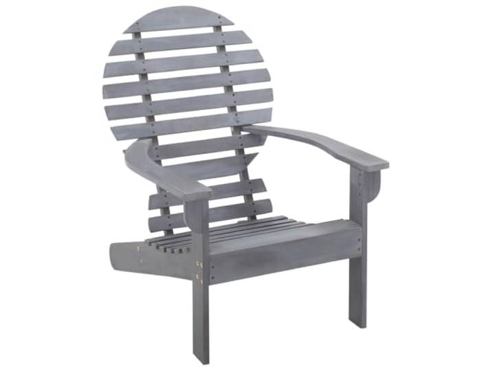 Makastle Adirondack-Stuhl Massives Akazienholz Grau 69x96x89 cm