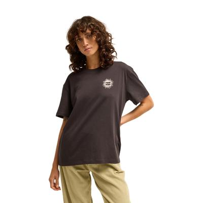 T-Shirt BILLABONG "Always Looking", Damen, Gr. L, grau (schwarz), Obermaterial: 70% Baumwolle, 30% Baumwolle., Shirts T-Shirt