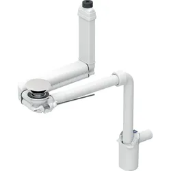 Geberit WT-Ablauf Raumsparmod. für ONE mit Hebelbet. und Ventilabd., d32, weiß